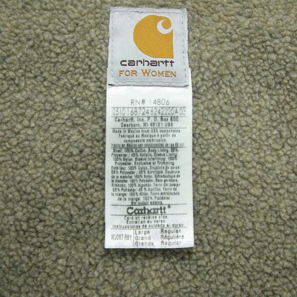 Vintage Carhartt WOMENS WJ097 RBY CRAZY Faded Pink Detroit Jacket Size Large - Picture 16 of 16